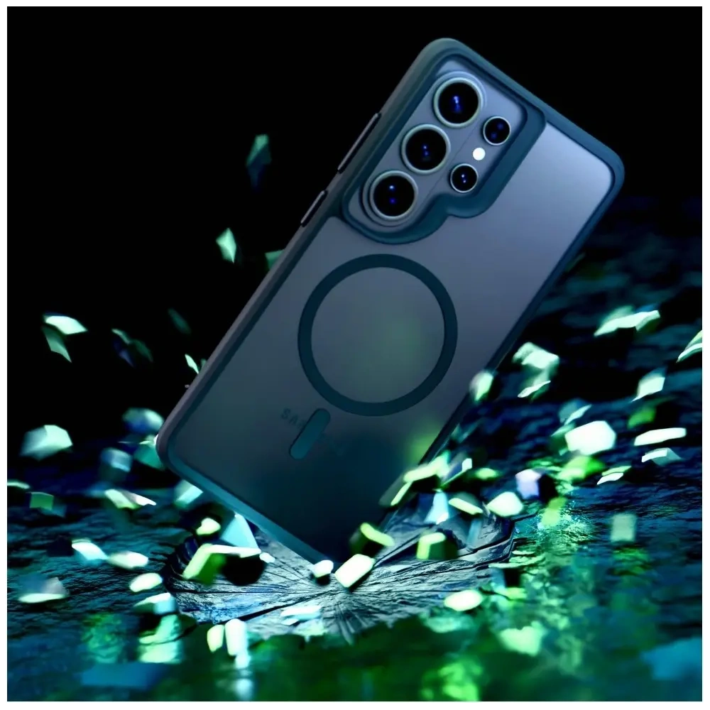 Etui 3MK Satin Armor MagCase do Samsung Galaxy S26 Ultra przezroczysto-czarne