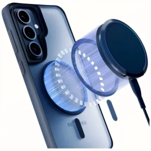 Etui 3MK Satin Armor MagCase do Samsung Galaxy S26 przezroczysto-czarne