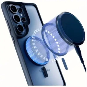 Etui 3MK Satin Armor MagCase do Samsung Galaxy S26 Ultra przezroczysto-czarne