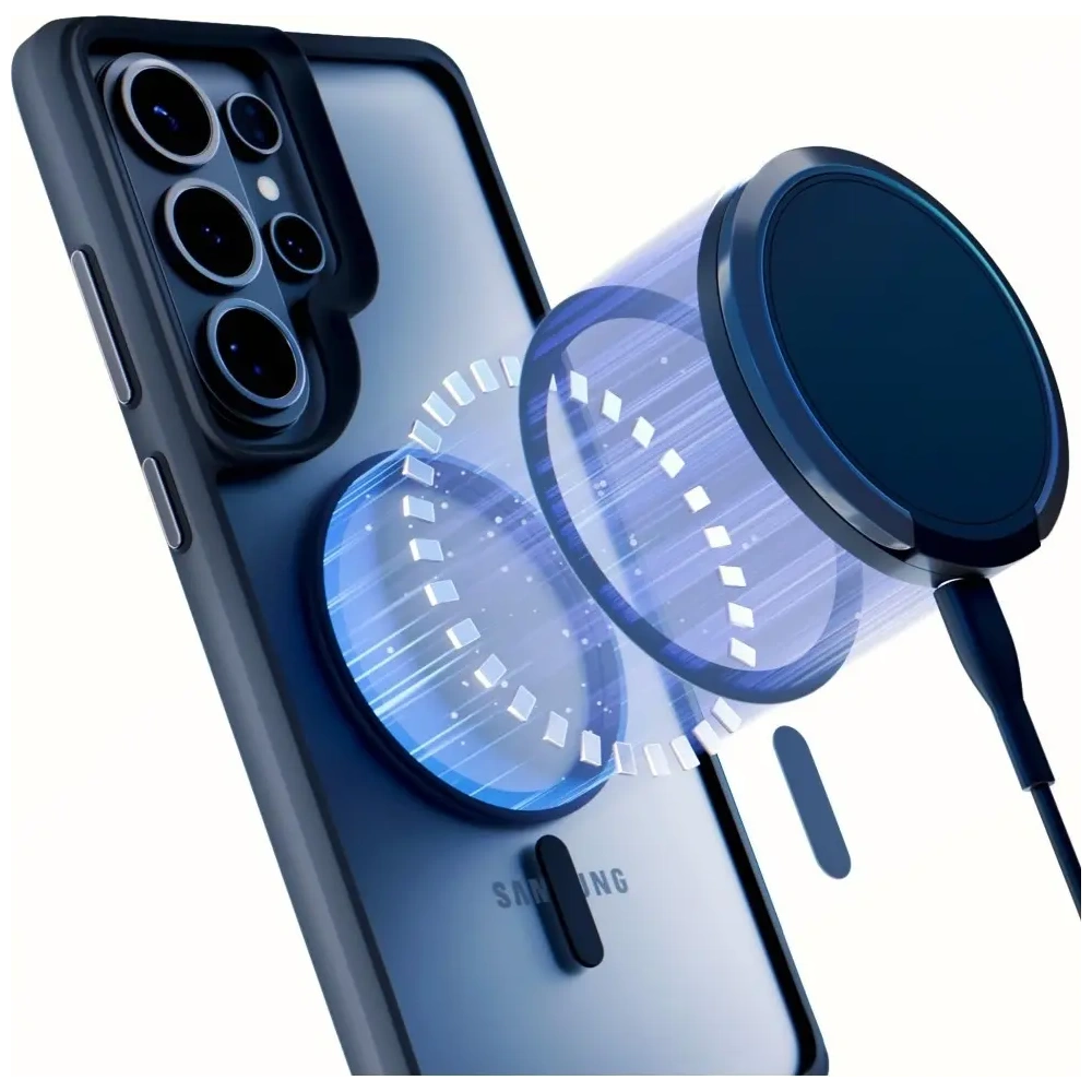 Etui 3MK Satin Armor MagCase do Samsung Galaxy S26 Ultra przezroczysto-czarne