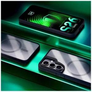 Etui 3MK Satin Armor MagCase do Samsung Galaxy S26 przezroczysto-czarne