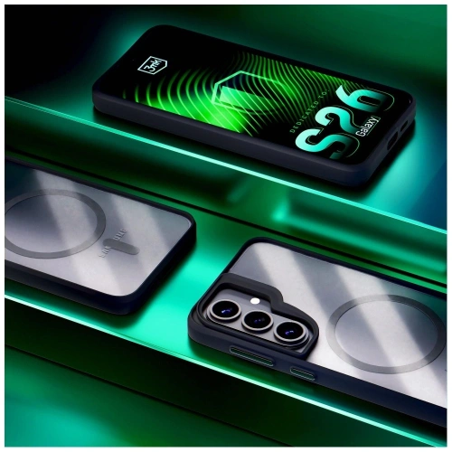 Etui 3MK Satin Armor MagCase do Samsung Galaxy S26 przezroczysto-czarne