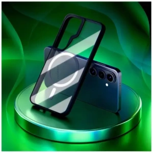 Etui 3MK Satin Armor MagCase do Samsung Galaxy S26 przezroczysto-czarne