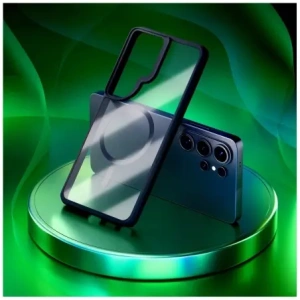 Etui 3MK Satin Armor MagCase do Samsung Galaxy S26 Ultra przezroczysto-czarne