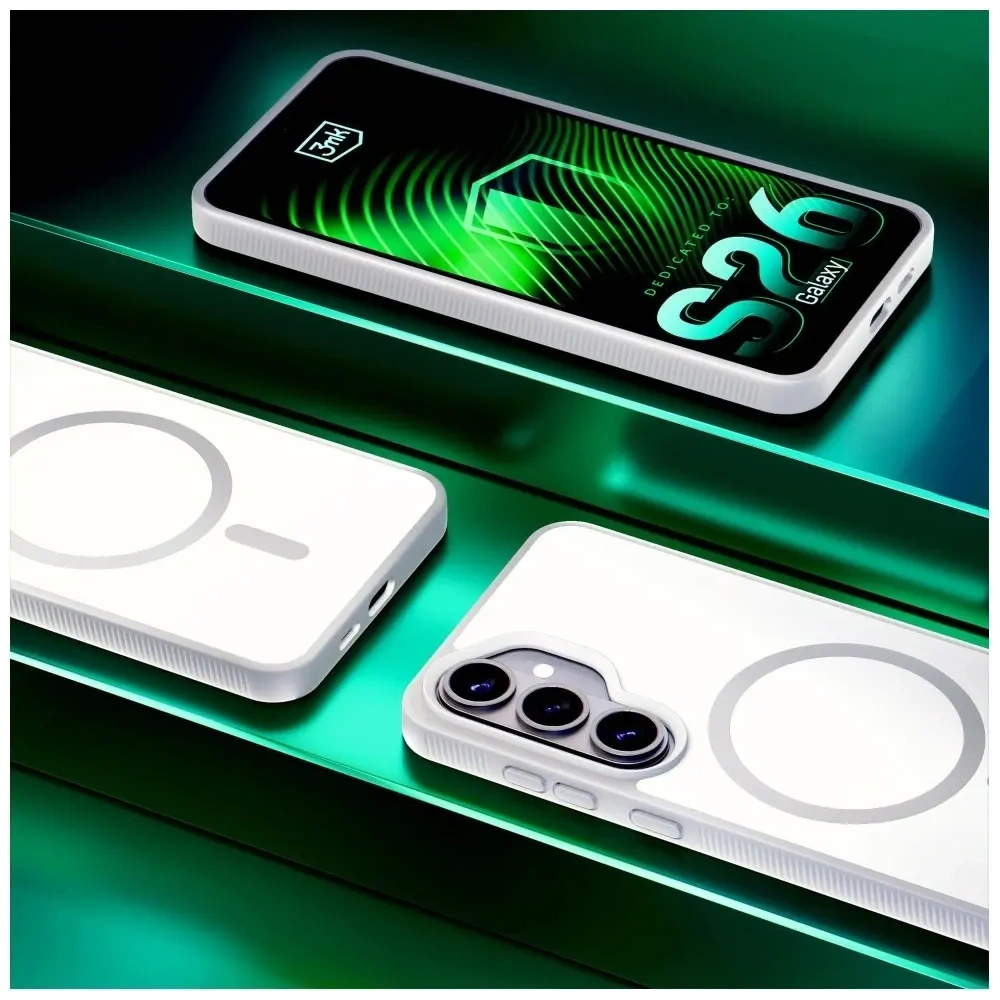 Etui 3MK Smoke MagCase do Samsung Galaxy S26 biały