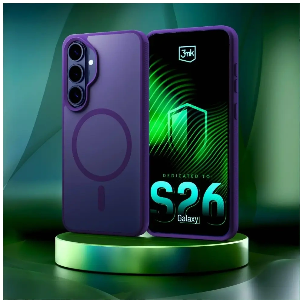 Etui 3MK Smoke MagCase do Samsung Galaxy S26 fioletowy