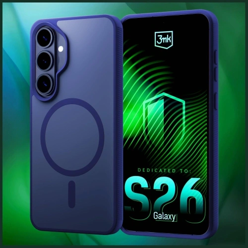 Etui 3MK Smoke MagCase do Samsung Galaxy S26 niebieski
