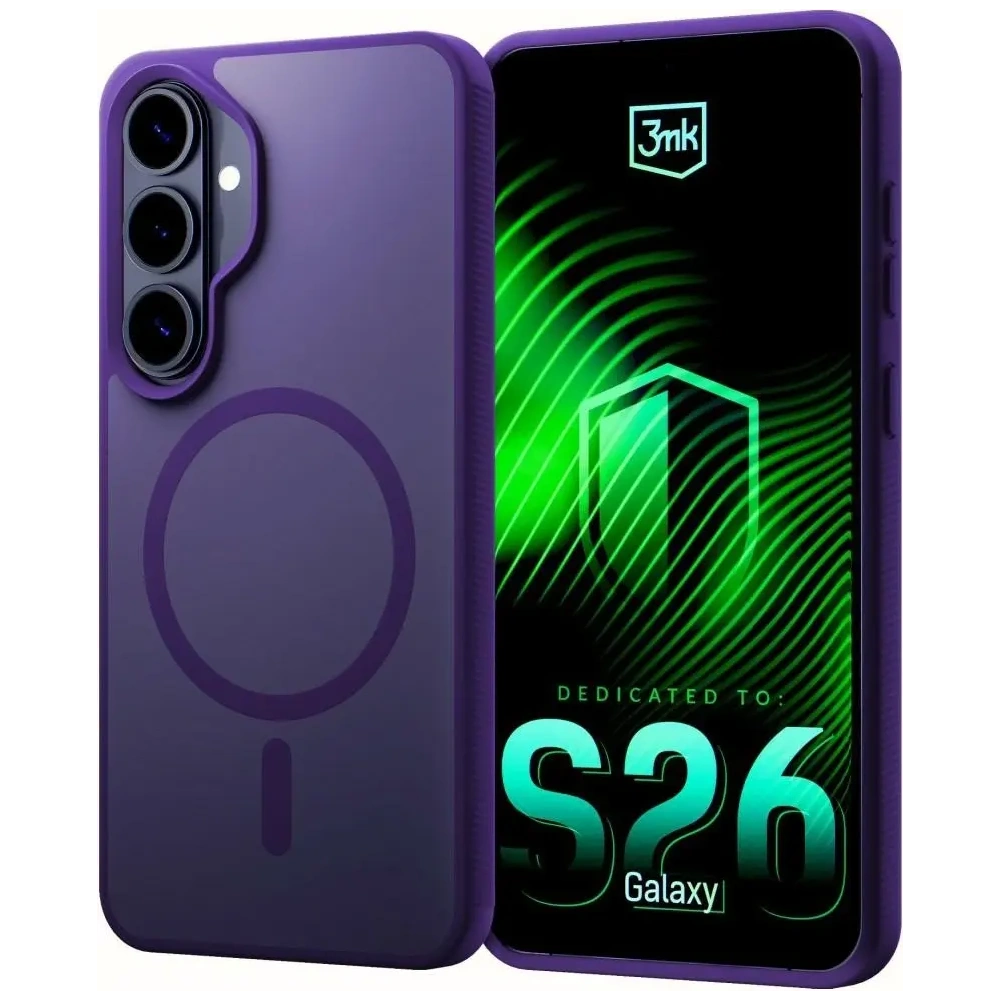 Etui 3MK Smoke MagCase do Samsung Galaxy S26+ Plus fioletowy