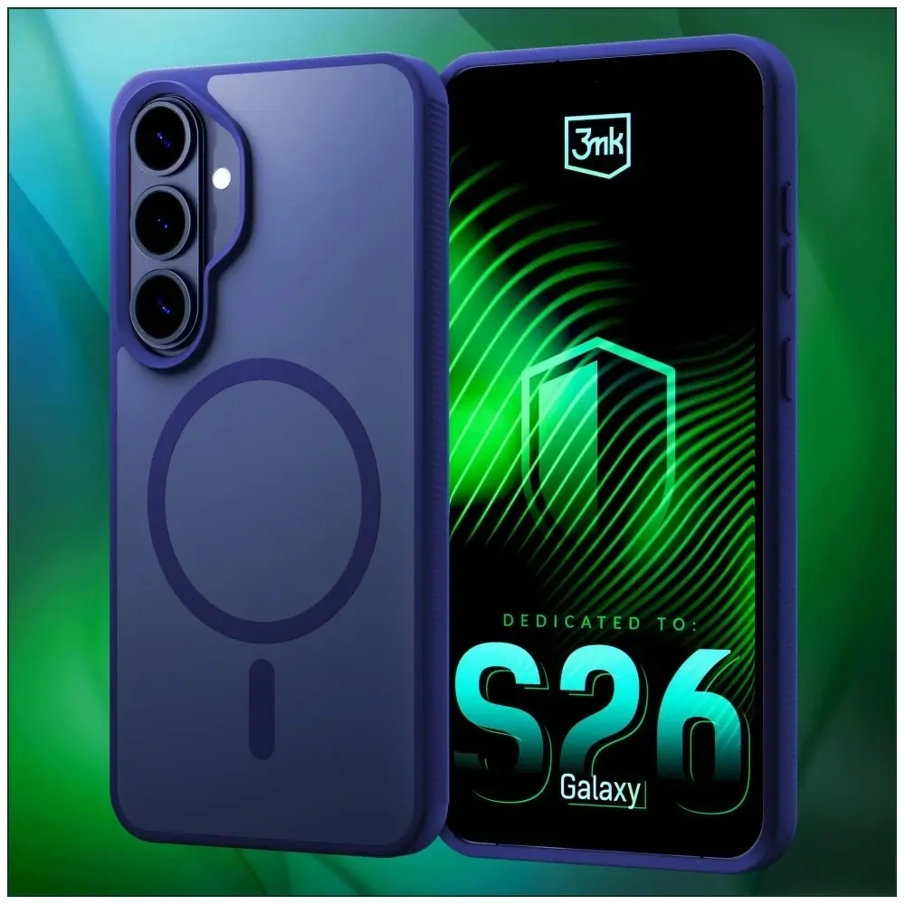 Etui 3MK Smoke MagCase do Samsung Galaxy S26+ Plus niebieski