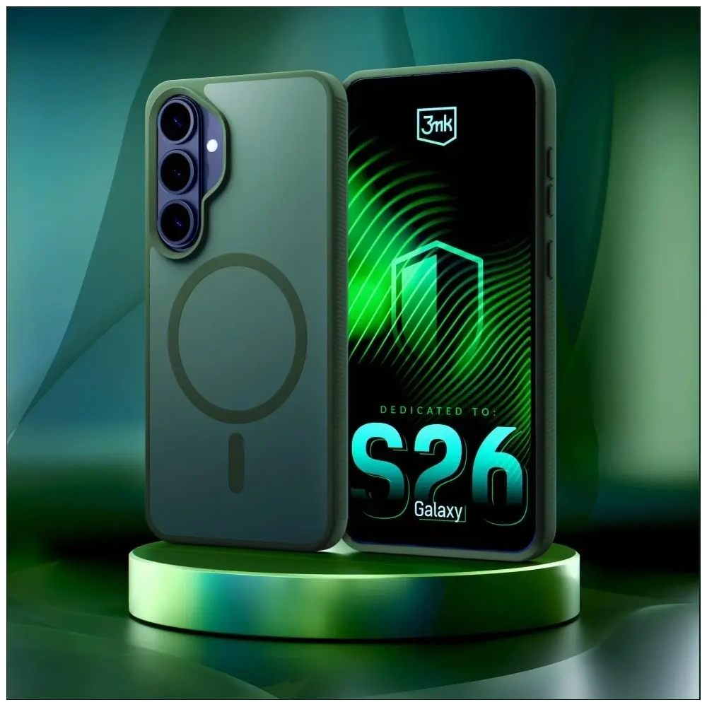 Etui 3MK Smoke MagCase do Samsung Galaxy S26+ Plus zielony