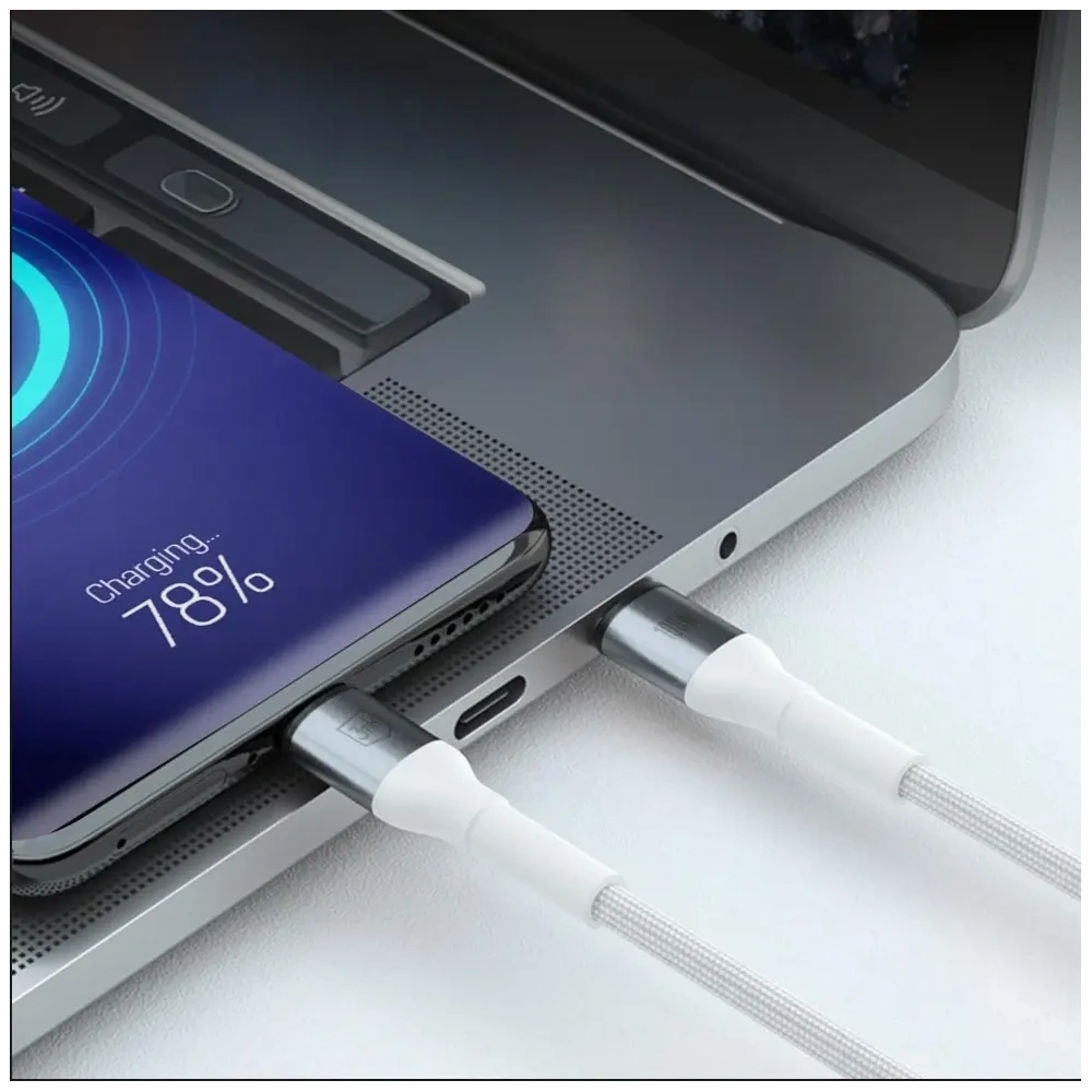 Kabel 3MK Hyper Cable N-SERIES USB-C / USB-C 2m PD 3.0 QC 3.0 20V / 5A 100W Biały