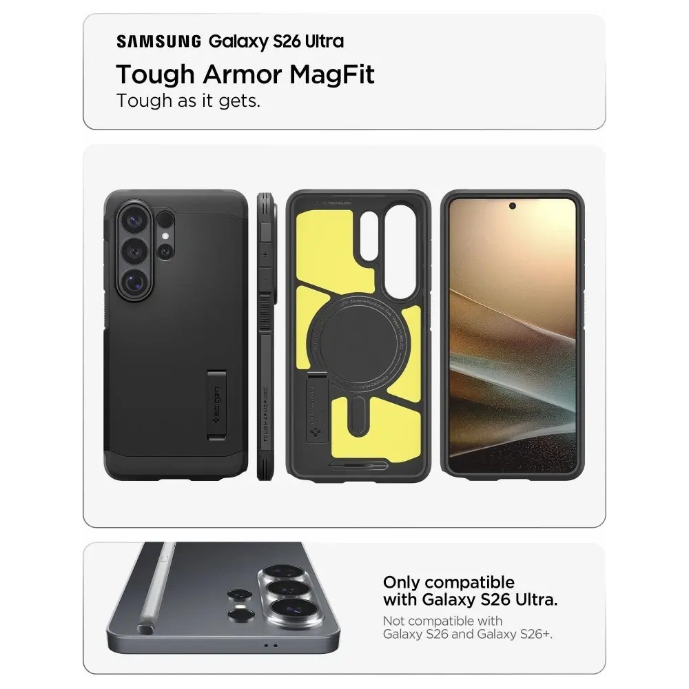 Etui Spigen Tough Armor Mag MagSafe do Samsung Galaxy S26 Ultra Black