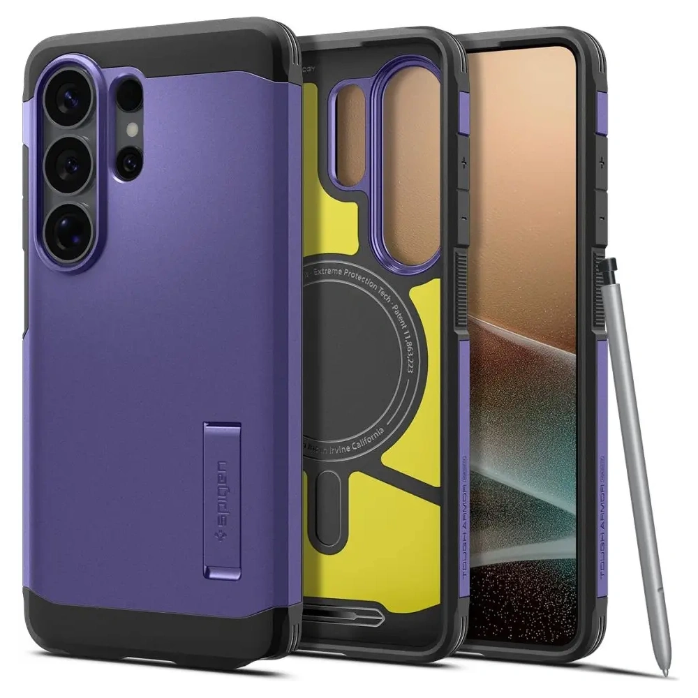 Etui Spigen Tough Armor Mag MagSafe do Samsung Galaxy S26 Ultra Ash Violet