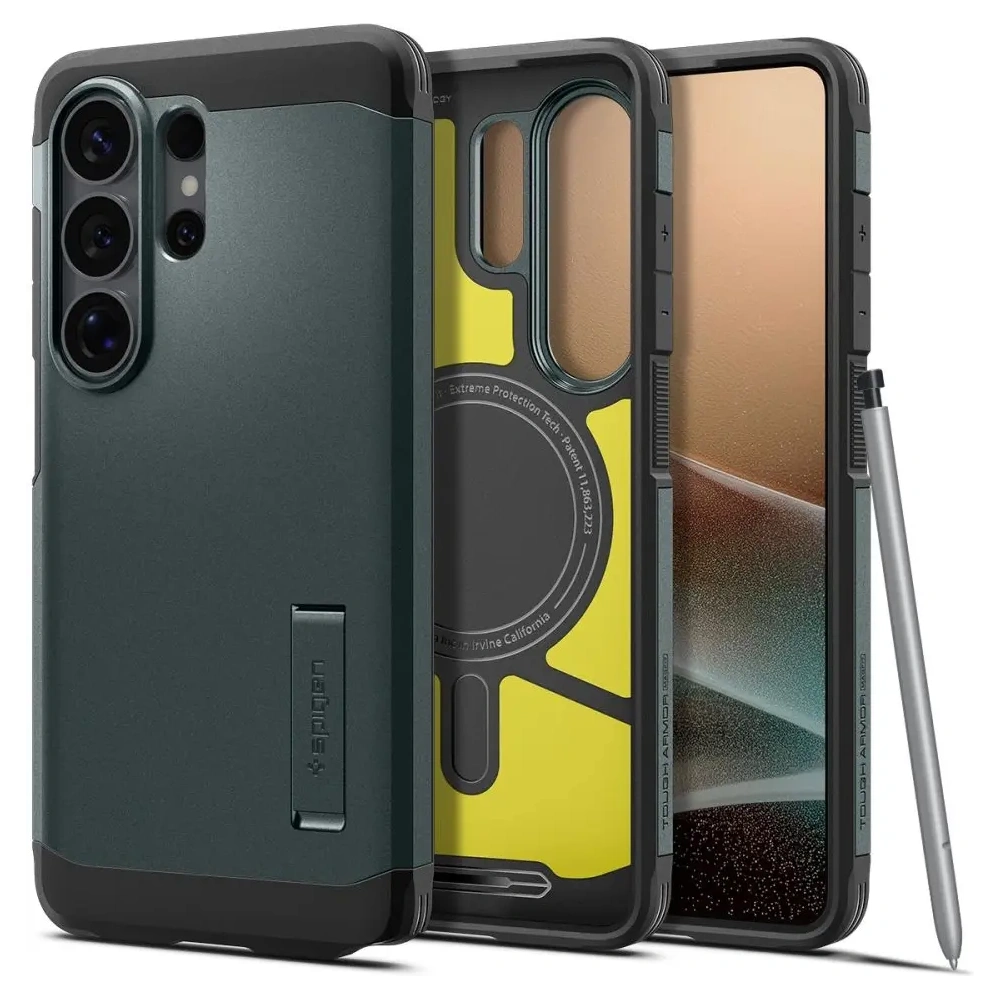 Etui Spigen Tough Armor Mag MagSafe do Samsung Galaxy S26 Ultra Abyss Green