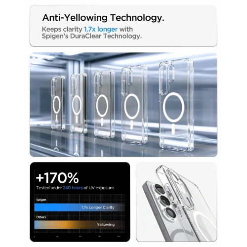 Etui Spigen Ultra Hybrid Mag MagSafe do Samsung Galaxy S26 Ultra Clear/white