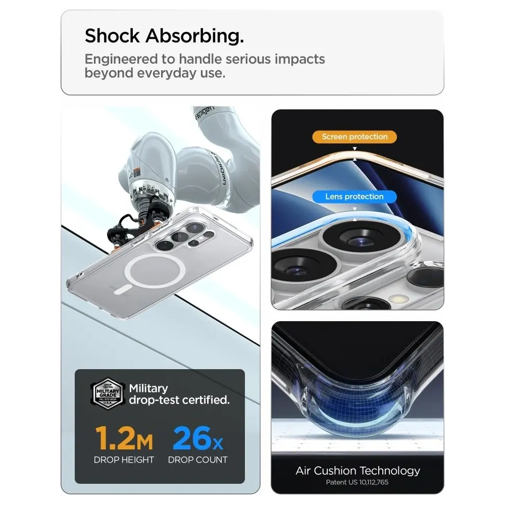 Etui Spigen Ultra Hybrid Mag MagSafe do Samsung Galaxy S26 Ultra Clear/white