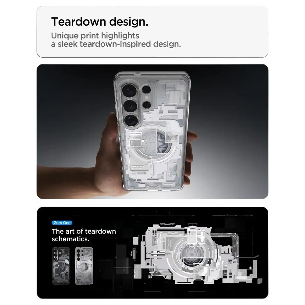 Etui Spigen Ultra Hybrid Mag MagSafe do Samsung Galaxy S26 Ultra Zero One White