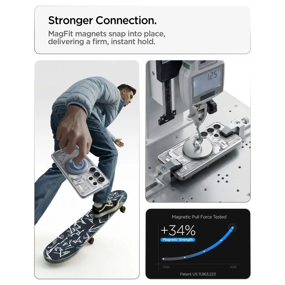 Etui Spigen Ultra Hybrid Mag MagSafe do Samsung Galaxy S26 Ultra Zero One White