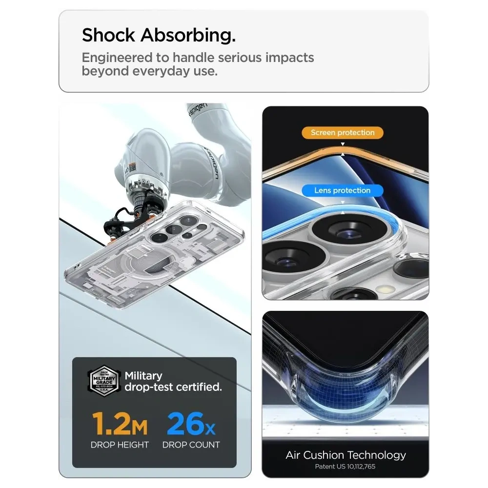 Etui Spigen Ultra Hybrid Mag MagSafe do Samsung Galaxy S26 Ultra Zero One White