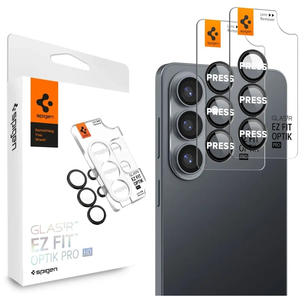 Osłona aparatu Spigen Optik Pro HD Glas.tr ez Fit Camera Protector do Samsung Galaxy S26 Ultra Black [2 PACK]