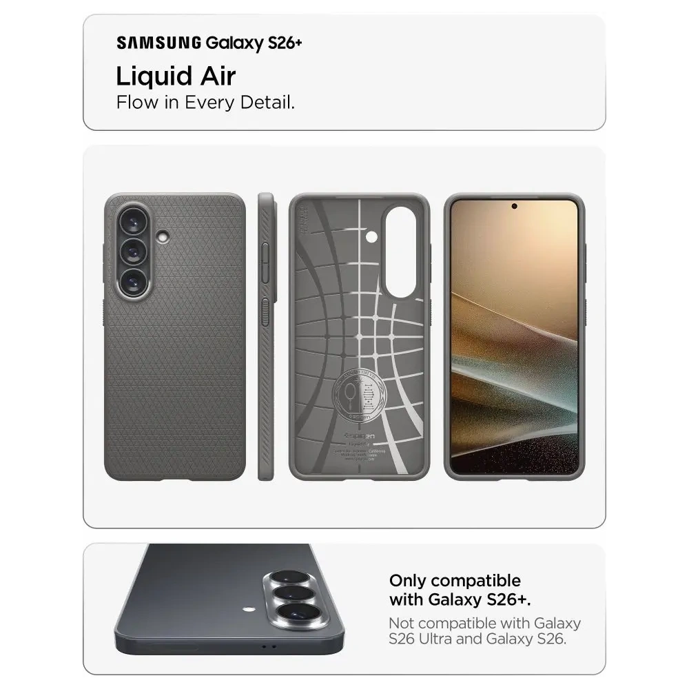 Etui Spigen Liquid Air do Samsung Galaxy S26+ Plus Marble Grey