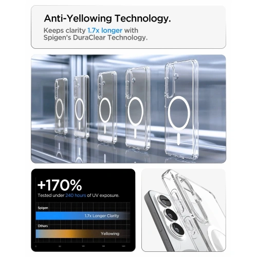 Etui Spigen Ultra Hybrid Mag MagSafe do Samsung Galaxy S26+ Plus Clear/white