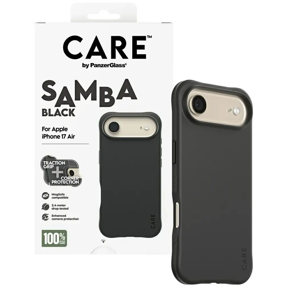 Etui CARE by PanzerGlass Fashionable Samba MagSafe do Apple iPhone Air czarny