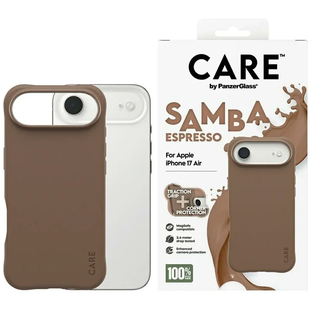 Etui CARE by PanzerGlass Fashionable Samba MagSafe do Apple iPhone Air espresso