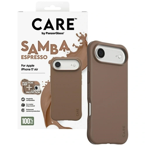 Etui CARE by PanzerGlass Fashionable Samba MagSafe do Apple iPhone Air espresso