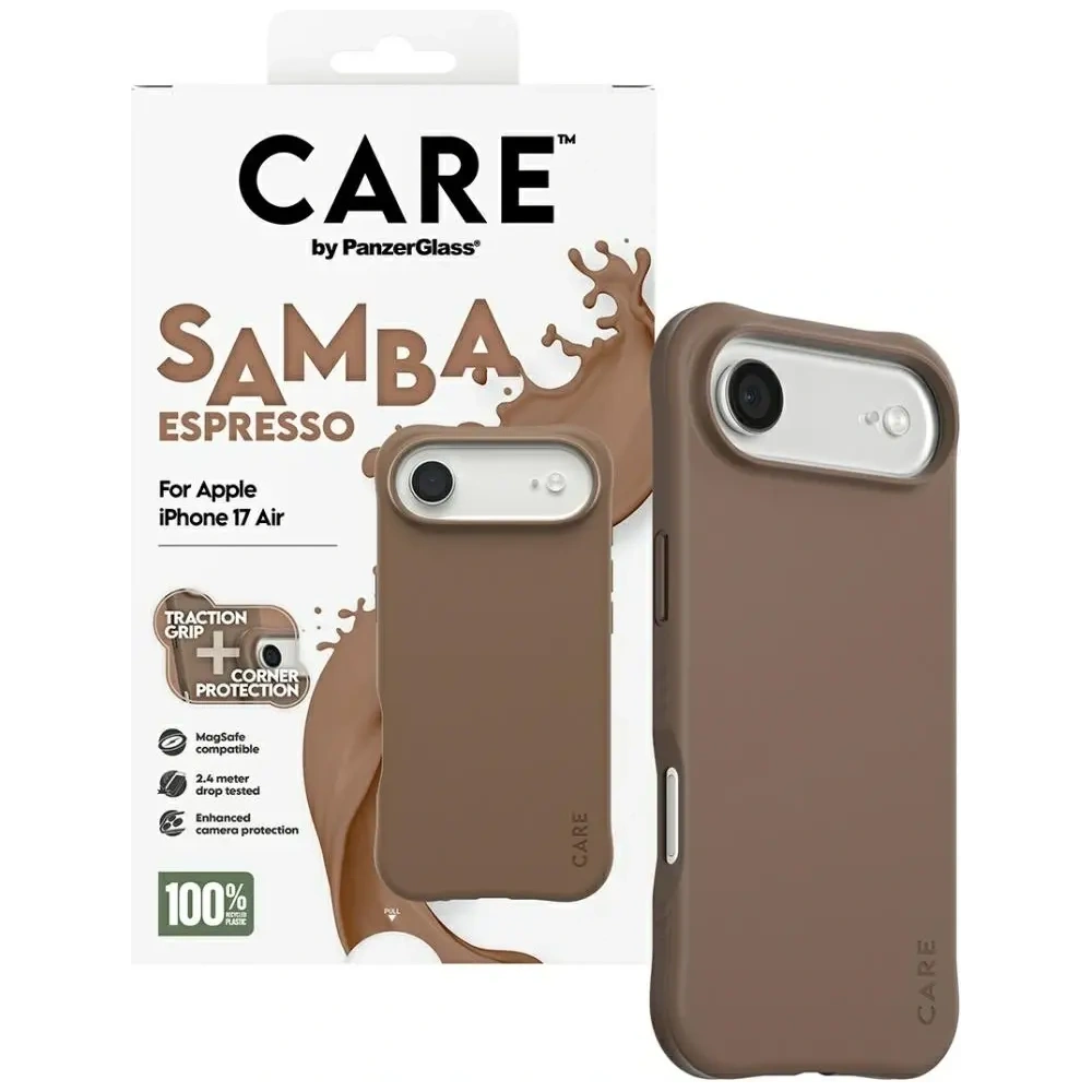Etui CARE by PanzerGlass Fashionable Samba MagSafe do Apple iPhone Air espresso