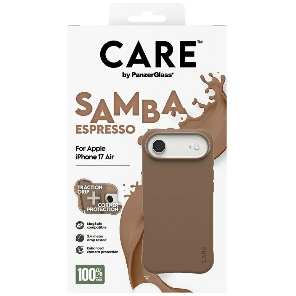 Etui CARE by PanzerGlass Fashionable Samba MagSafe do Apple iPhone Air espresso
