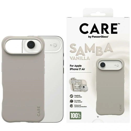 Etui CARE by PanzerGlass Fashionable Samba MagSafe do Apple iPhone Air waniliowy
