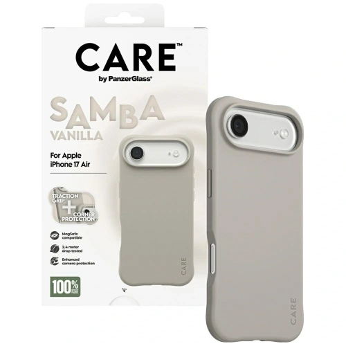 Etui CARE by PanzerGlass Fashionable Samba MagSafe do Apple iPhone Air waniliowy