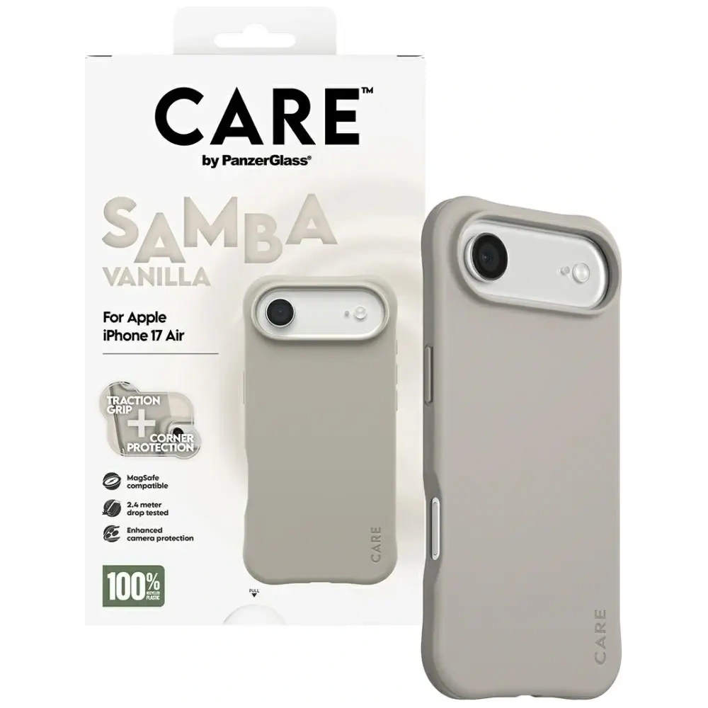 Etui CARE by PanzerGlass Fashionable Samba MagSafe do Apple iPhone Air waniliowy