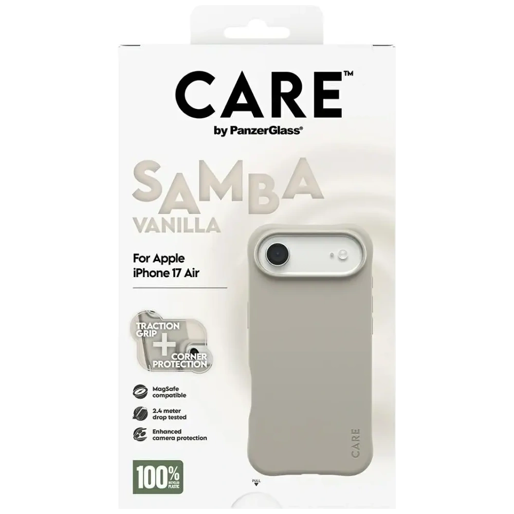 Etui CARE by PanzerGlass Fashionable Samba MagSafe do Apple iPhone Air waniliowy