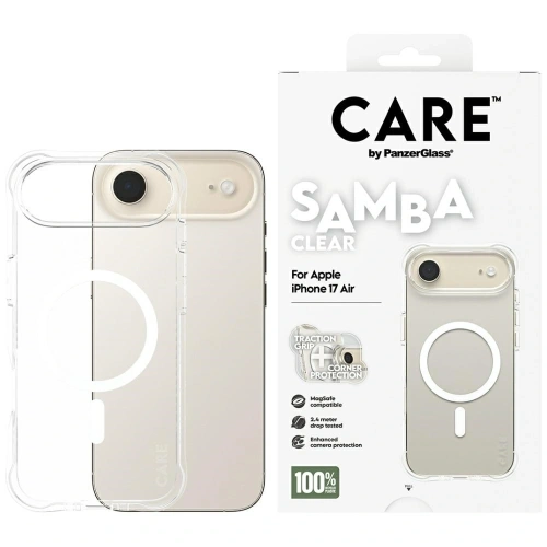 Etui CARE by PanzerGlass Fashionable Samba w. White MagSafe do Apple iPhone Air przezroczysty