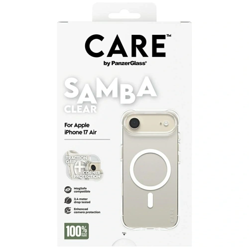 Etui CARE by PanzerGlass Fashionable Samba w. White MagSafe do Apple iPhone Air przezroczysty