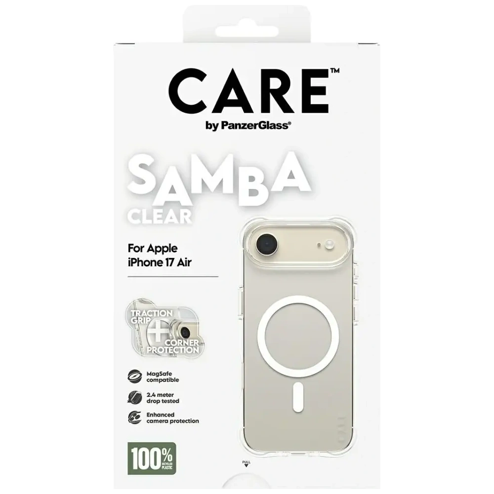 Etui CARE by PanzerGlass Fashionable Samba w. White MagSafe do Apple iPhone Air przezroczysty