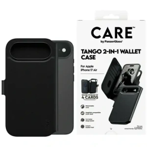 Etui CARE by PanzerGlass Feature Tango 2w1 Wallet Case MagSafe do Apple iPhone Air czarny