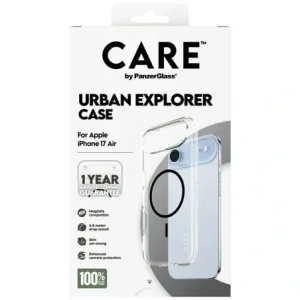 Etui CARE by PanzerGlass Flagship Urban Explorer w. Black MagSafe do Apple iPhone Air przezroczysty