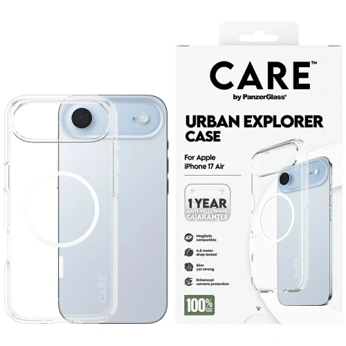 Etui CARE by PanzerGlass Flagship Urban Explorer w. White MagSafe do Apple iPhone Air przezroczysty