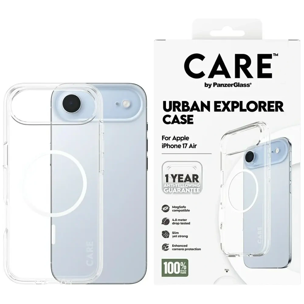 Etui CARE by PanzerGlass Flagship Urban Explorer w. White MagSafe do Apple iPhone Air przezroczysty