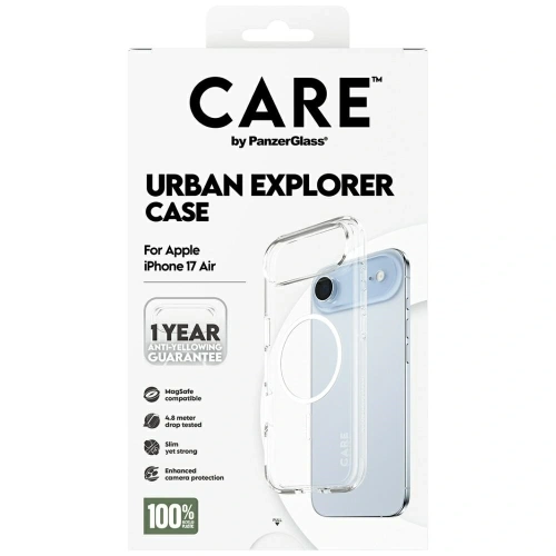 Etui CARE by PanzerGlass Flagship Urban Explorer w. White MagSafe do Apple iPhone Air przezroczysty