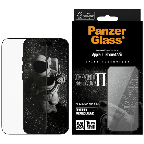 Szkło ceramiczne PanzerGlass Ceramic II Ultra-Wide Fit EasyAligner do Apple iPhone Air