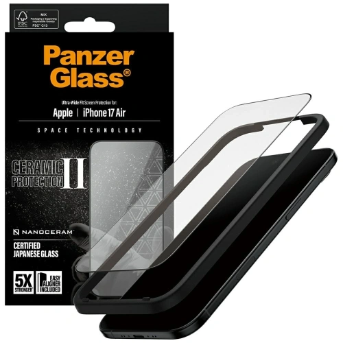 Szkło ceramiczne PanzerGlass Ceramic II Ultra-Wide Fit EasyAligner do Apple iPhone Air