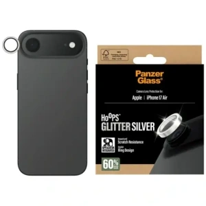 Szkło hartowane na obiektyw PanzerGlass Hoops Glitter do Apple iPhone Air srebrny