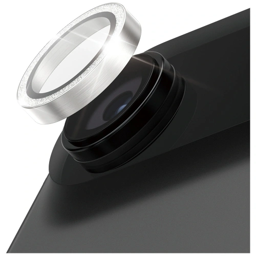 Szkło hartowane na obiektyw PanzerGlass Hoops Glitter do Apple iPhone Air srebrny