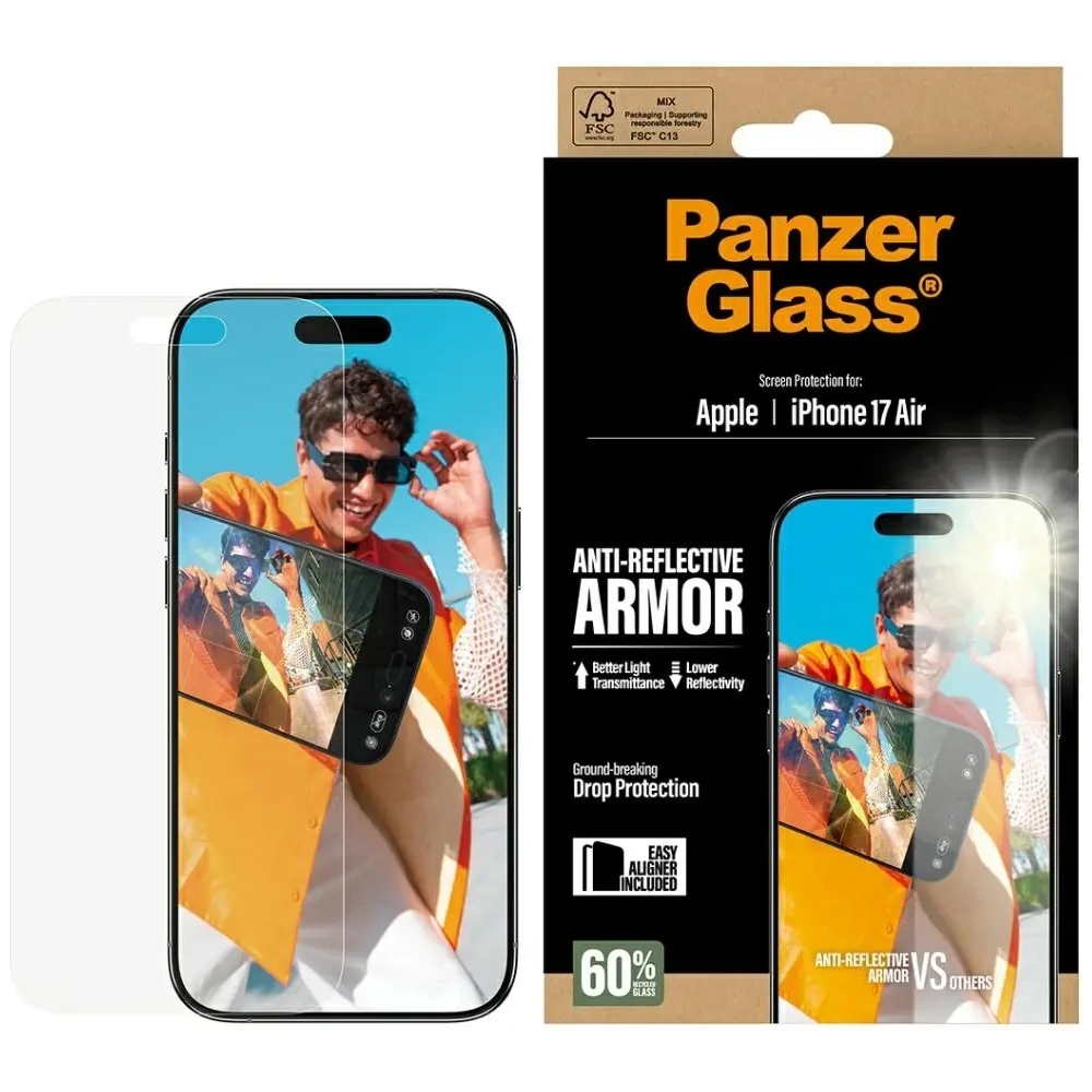 Szkło hartowane PanzerGlass Armor Anti-Reflective EasyAligner do Apple iPhone Air