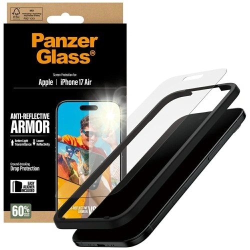 Szkło hartowane PanzerGlass Armor Anti-Reflective EasyAligner do Apple iPhone Air