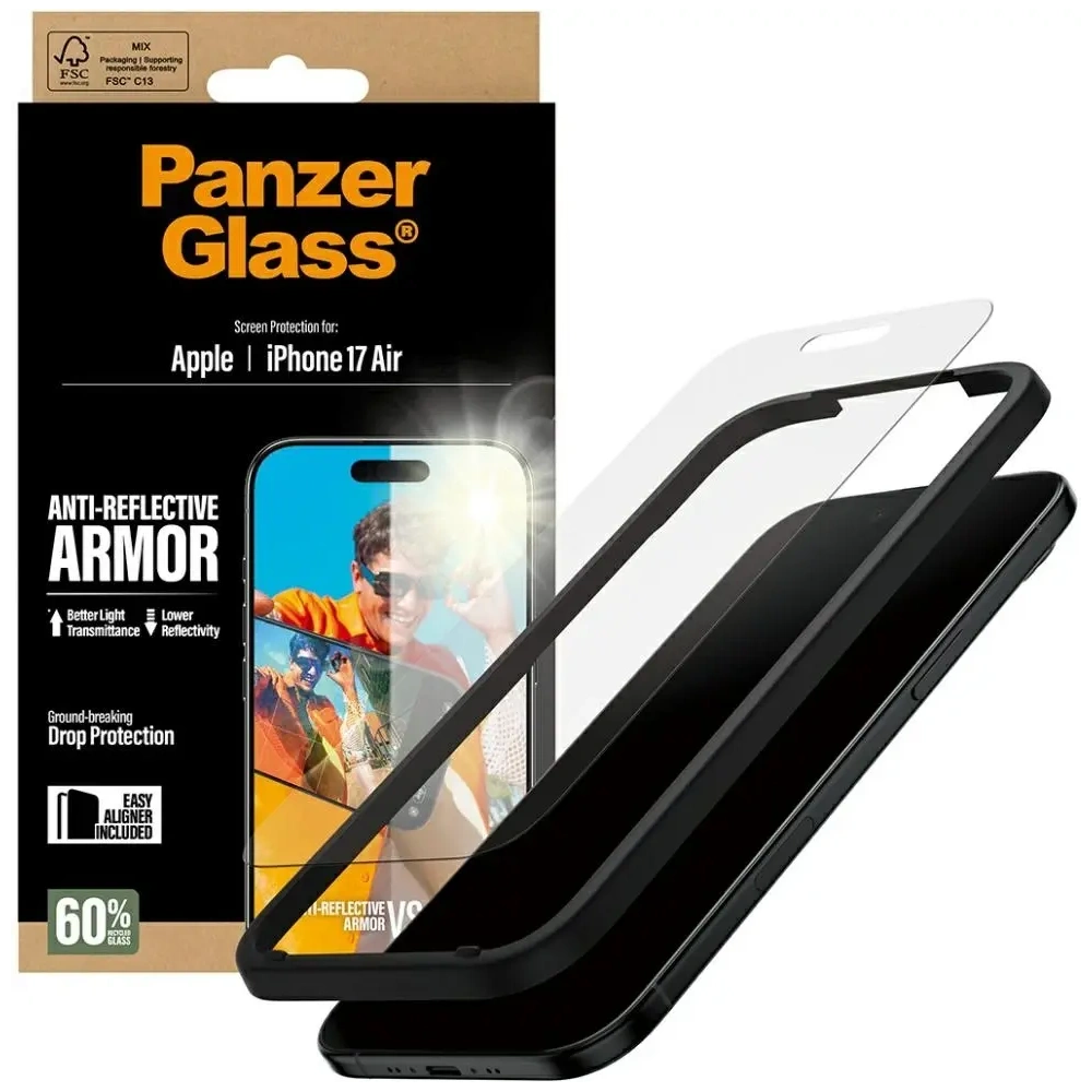 Szkło hartowane PanzerGlass Armor Anti-Reflective EasyAligner do Apple iPhone Air